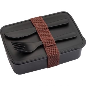 Lunch box ze sztućcami 600 ml VIGO z własnym nadrukiem